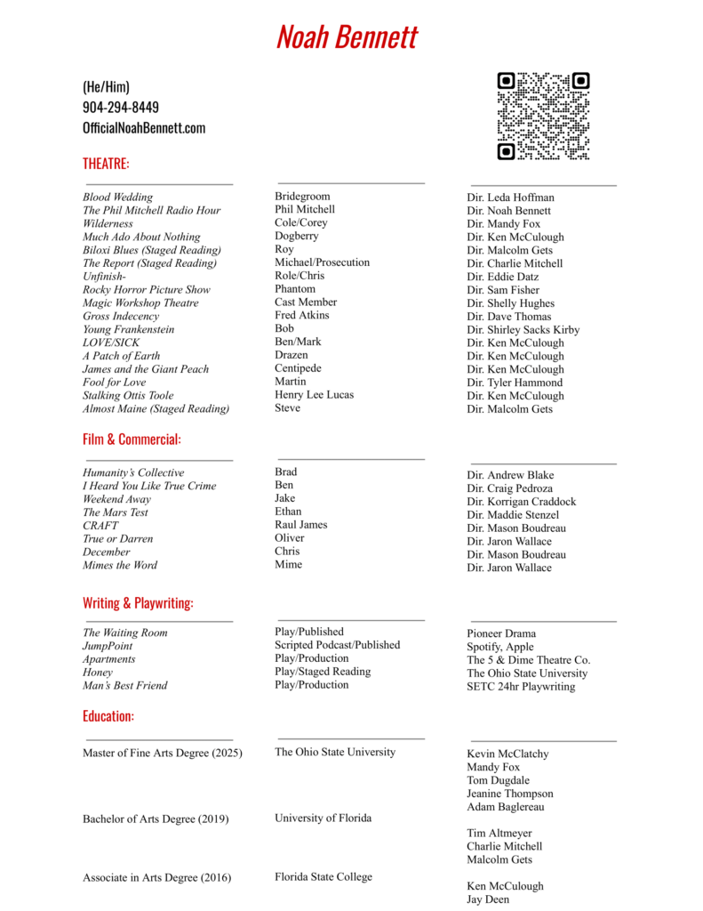 Resume of Noah Bennett